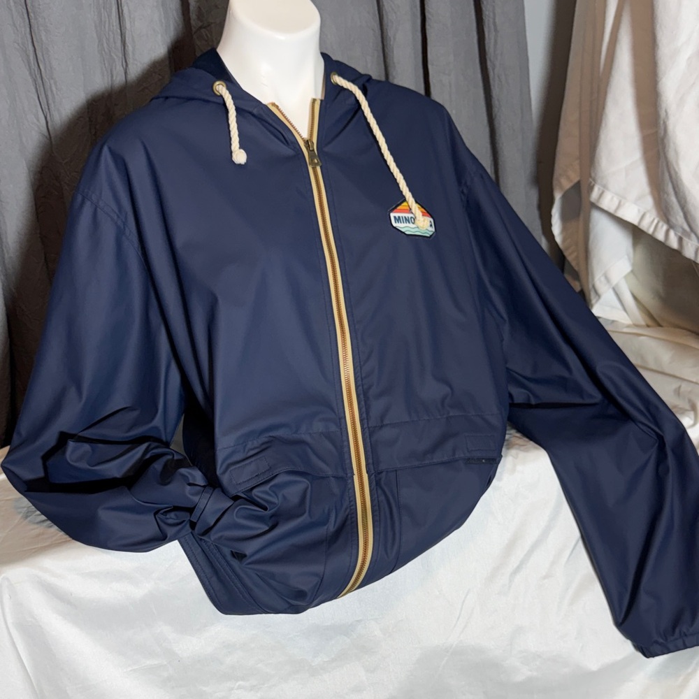 Weatherproof Navy Blue Hooded Jacket
